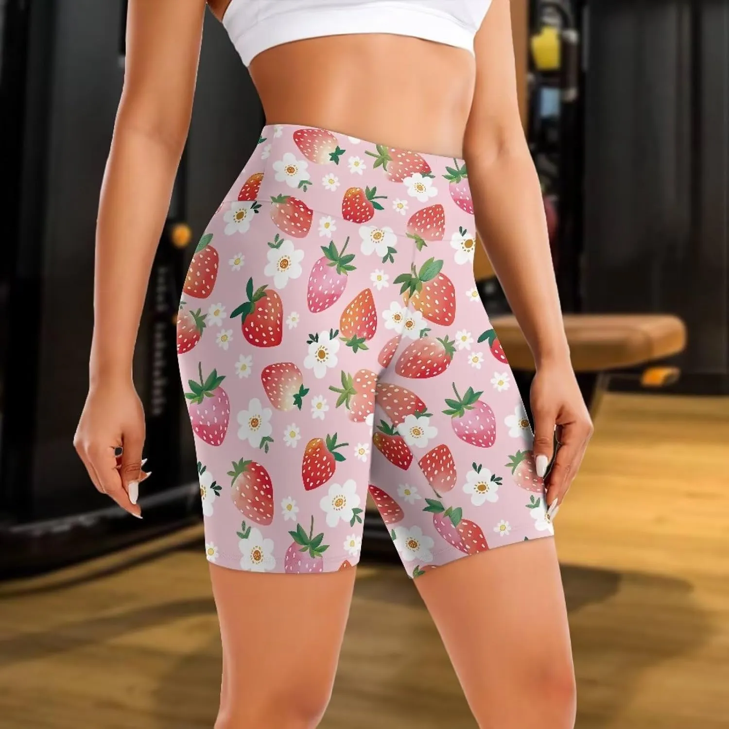AFPANQZ Yoga Shorts Women's Yoga Slimming Seamless Legging Spring Summer Athletic Yoga Pants Seamless Stretch Pants