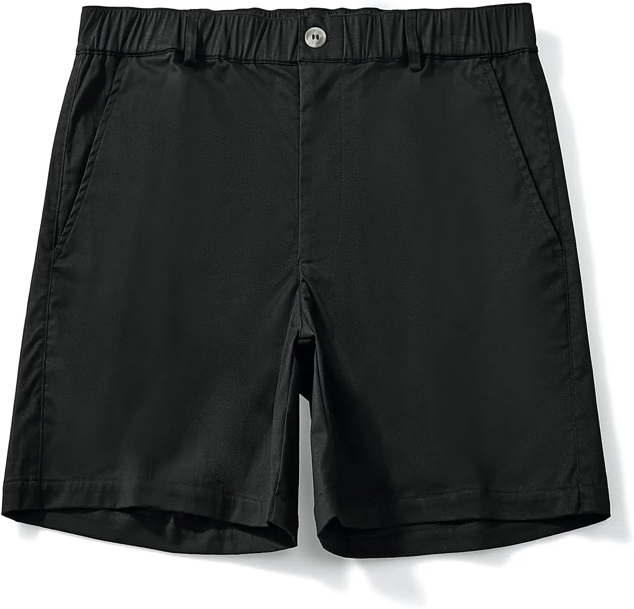AIMPACT Mens Casual Cotton Shorts Slim Fit Elastic Waist Cargo Shorts 5.5 Inch Inseam with Pockets