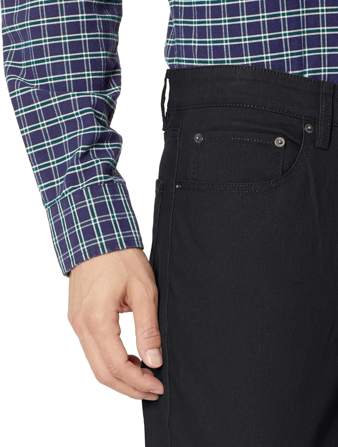 Amazon Essentials Men's Pants, Relaxed-Fit, 5-Pockets, Stretch Twill
