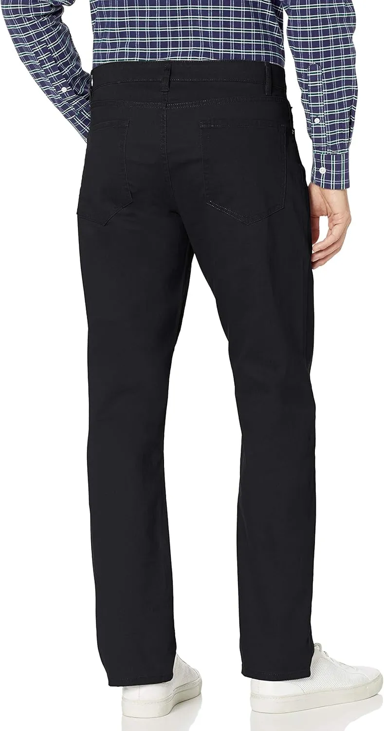 Amazon Essentials Men's Pants, Relaxed-Fit, 5-Pockets, Stretch Twill