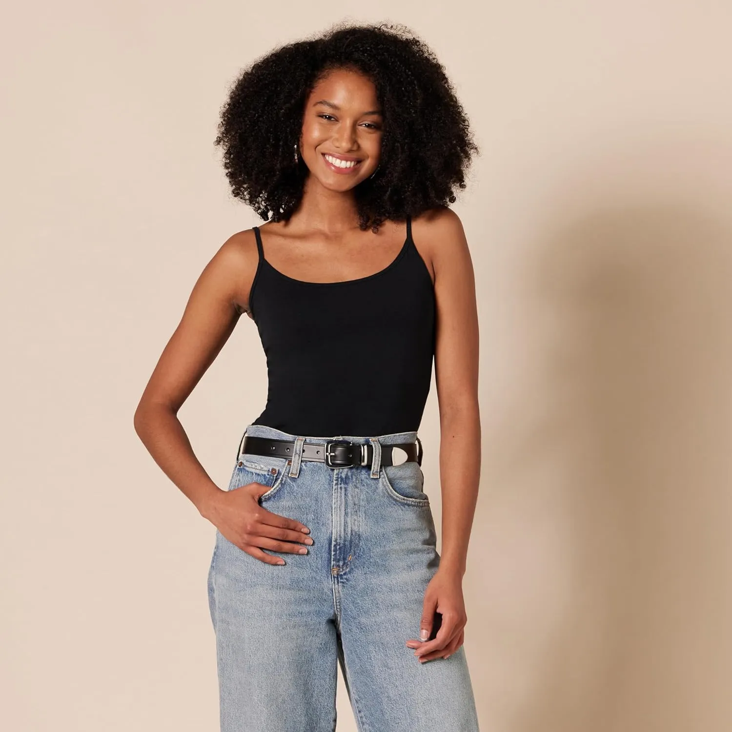 Amazon Essentials Women's Leather Western Belt