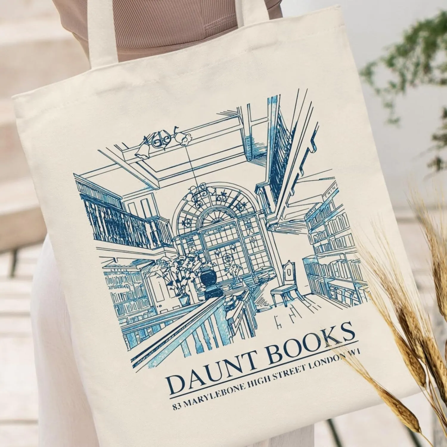 Andeiltech Canvas Tote Bag Aesthetic Cute Vintage Tote Bags Book Shoulder bag Gifts Reusable Grocery Bags for Women
