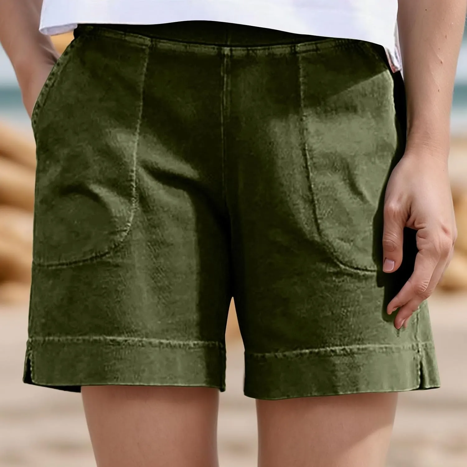 Bermuda Shorts for Women 2025 Summer Trendy Casual Comfy Relaxed Fit Long Shorts