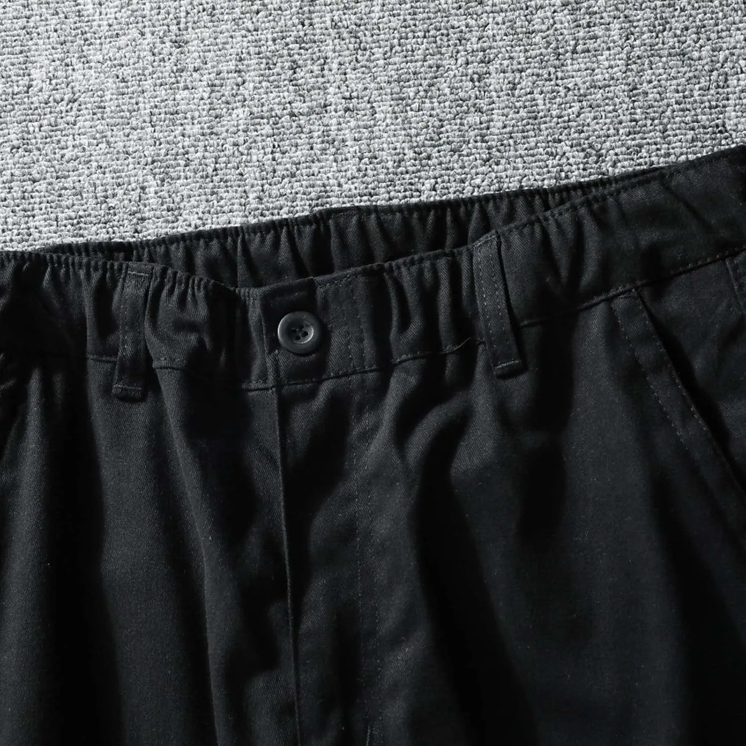 Big and Tall Men Cargo Jogger Sweat Pants Open Bottom Ripstop Hiking Work Pants Relaxed Fit Elastic Waisted Cuffed Ankle