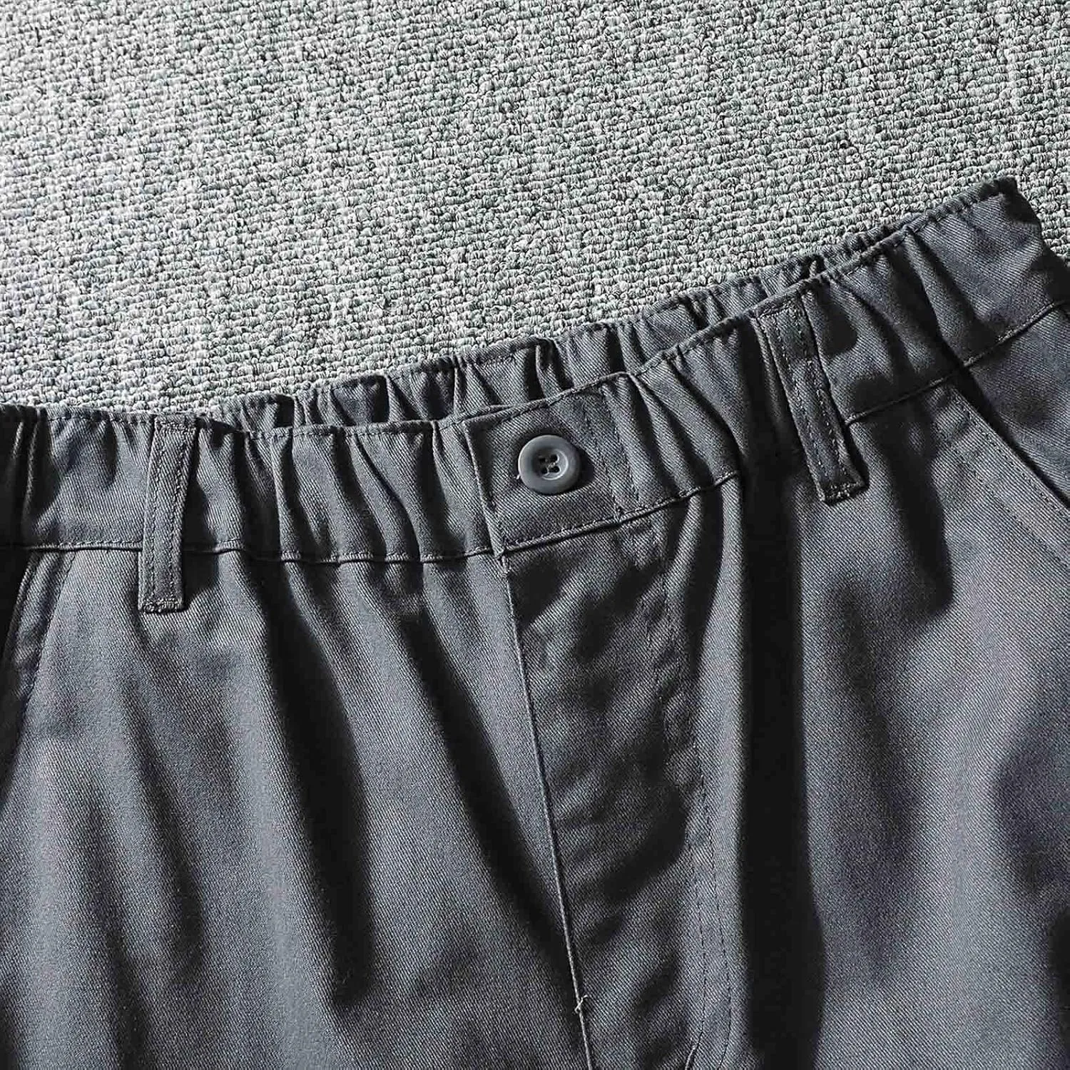 Big and Tall Men Cargo Jogger Sweat Pants Open Bottom Ripstop Hiking Work Pants Relaxed Fit Elastic Waisted Cuffed Ankle