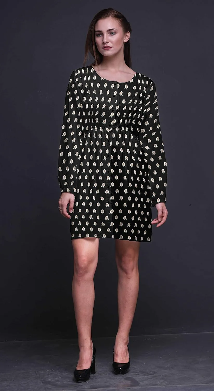 Bimba Fashion Button Down Midi Shift Dress Women Shirt Summer Causal Tunic