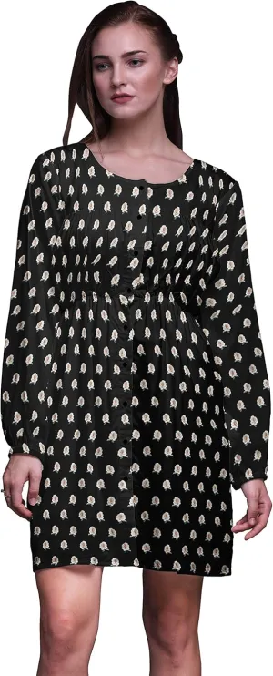 Bimba Fashion Button Down Midi Shift Dress Women Shirt Summer Causal Tunic