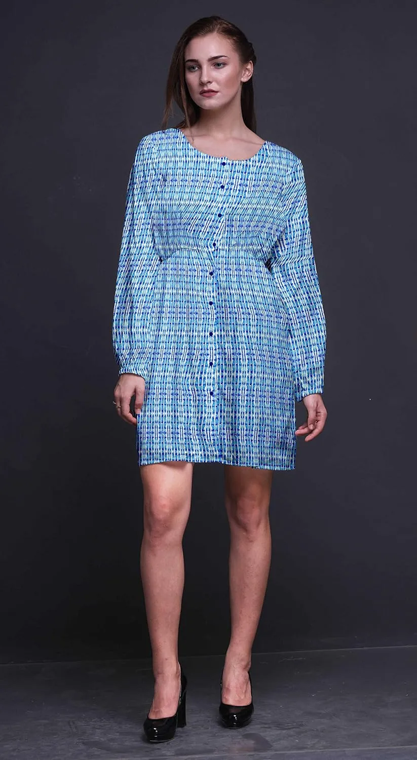 Bimba Fashion Button Down Midi Shift Dress Women Shirt Summer Causal Tunic
