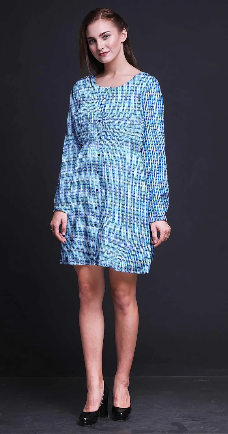 Bimba Fashion Button Down Midi Shift Dress Women Shirt Summer Causal Tunic