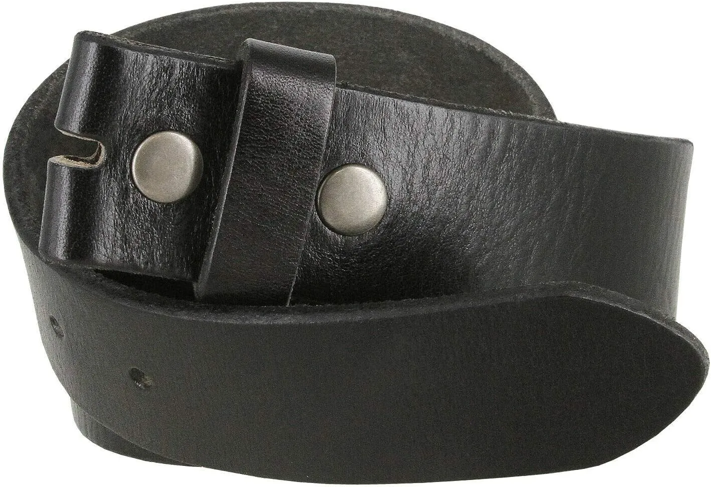 BS040 One Piece Genuine Full Grain Leather 1-1/2" wide Replacement Belt Strap with Snaps on for Women