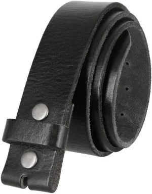 BS040 One Piece Genuine Full Grain Leather 1-1/2" wide Replacement Belt Strap with Snaps on for Women