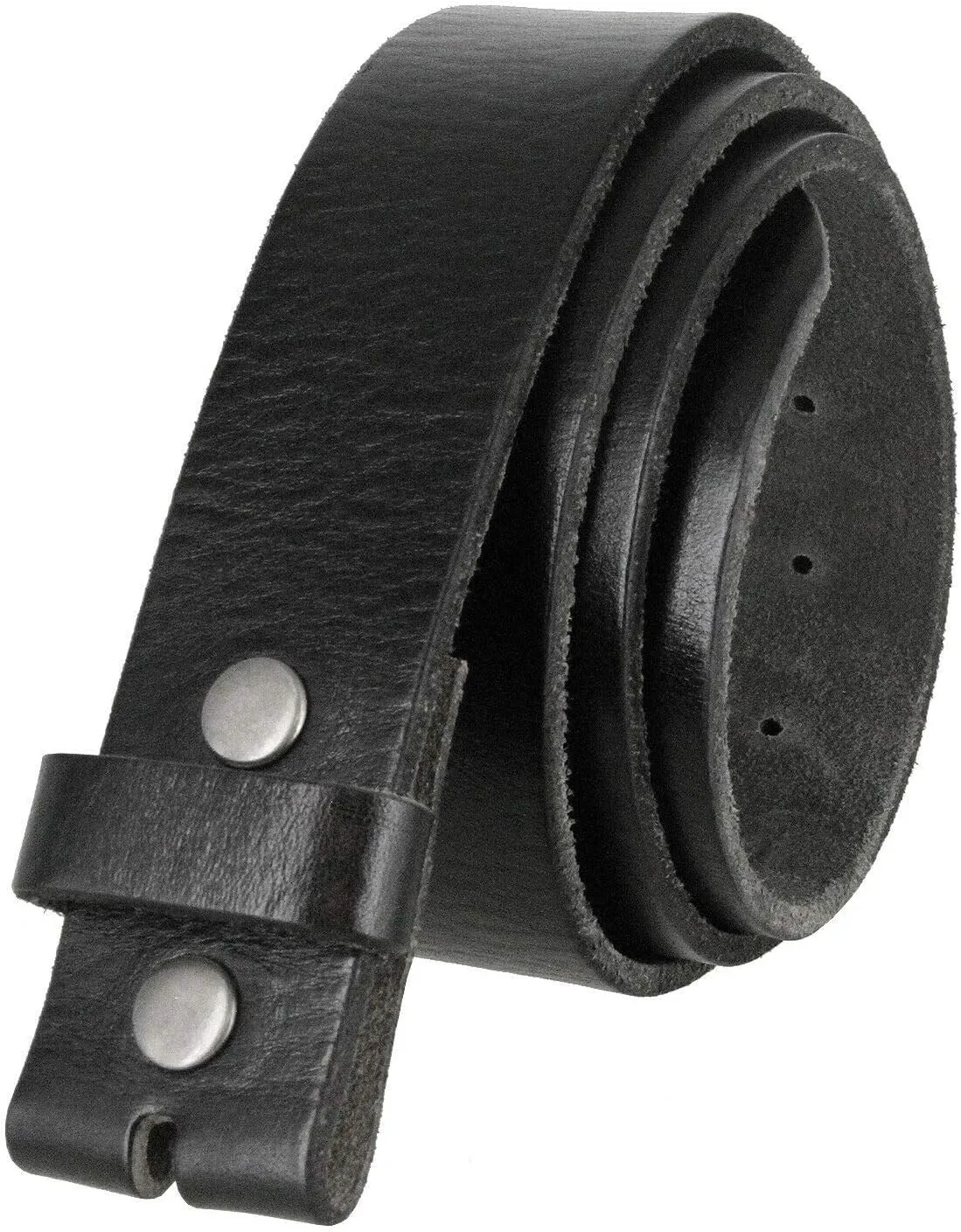 BS040 One Piece Genuine Full Grain Leather 1-1/2" wide Replacement Belt Strap with Snaps on for Women