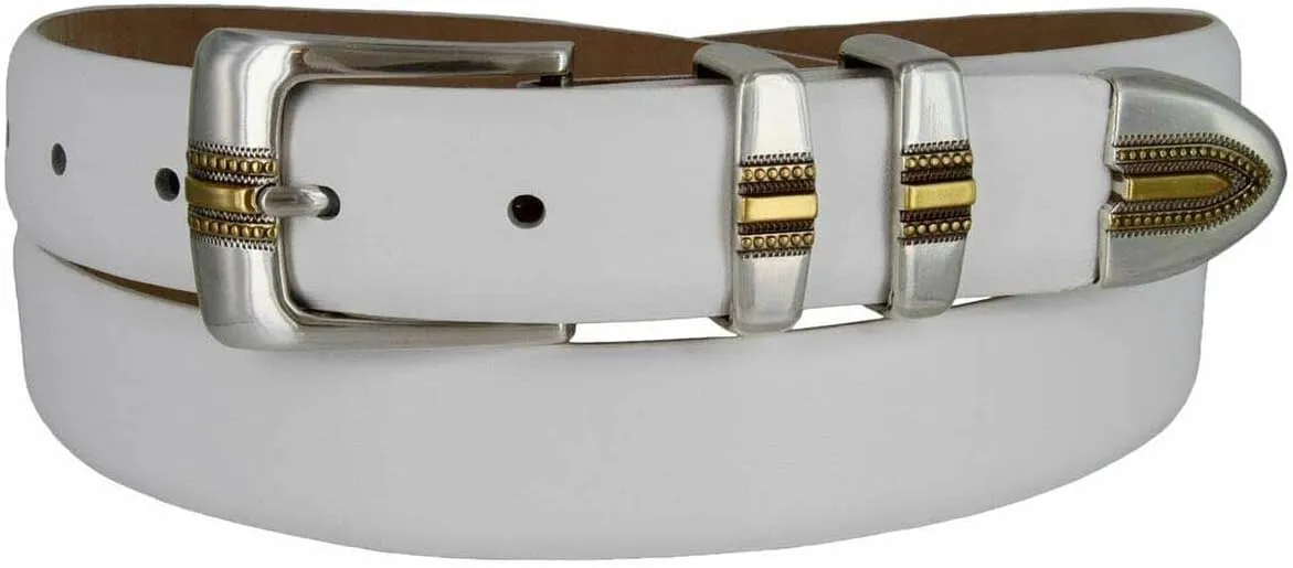 BS8216 Genuine Full-Grain Cowhide Leather Designer Golf Dress Belt 1-1/8"(30mm) Wide