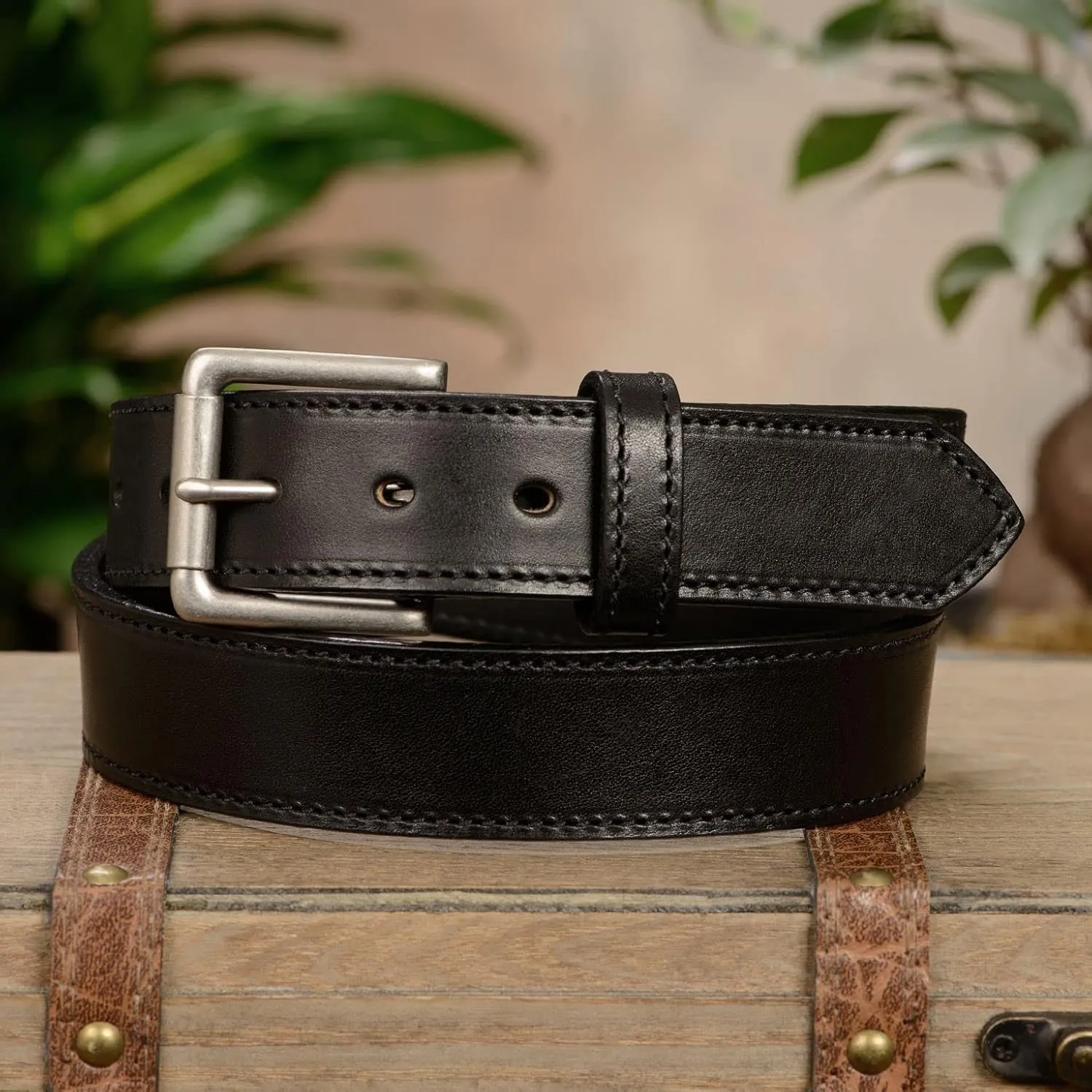 Bullhide Belts Mens Leather Belt for Work, Casual, Dress 1.50" Wide