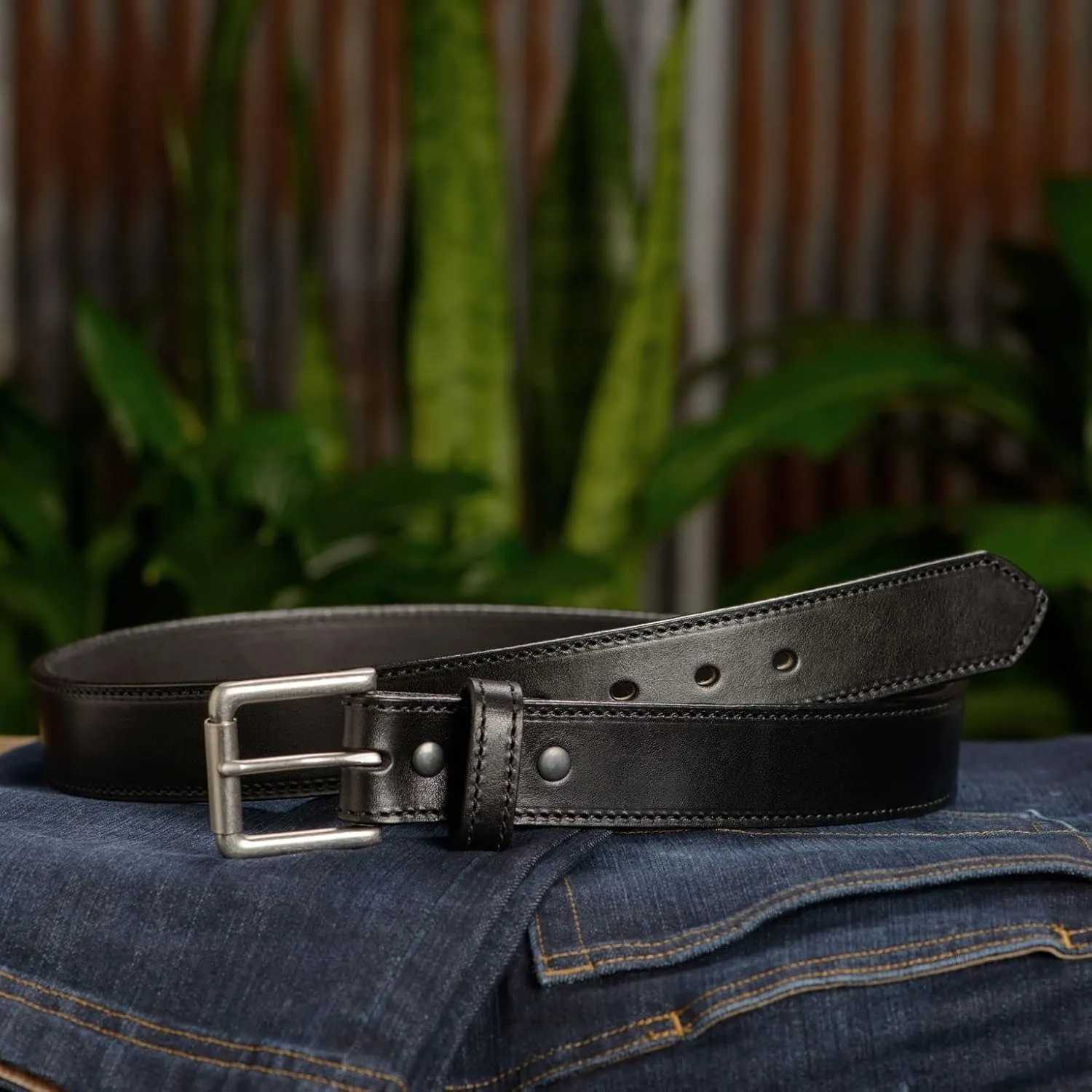 Bullhide Belts Mens Leather Belt for Work, Casual, Dress 1.50" Wide