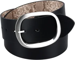 Calvin Klein Women's Two-in-One Flip-to-Reverse Statement Buckle Wide Fashion Reversible Belt (Regular & Plus Sizes)