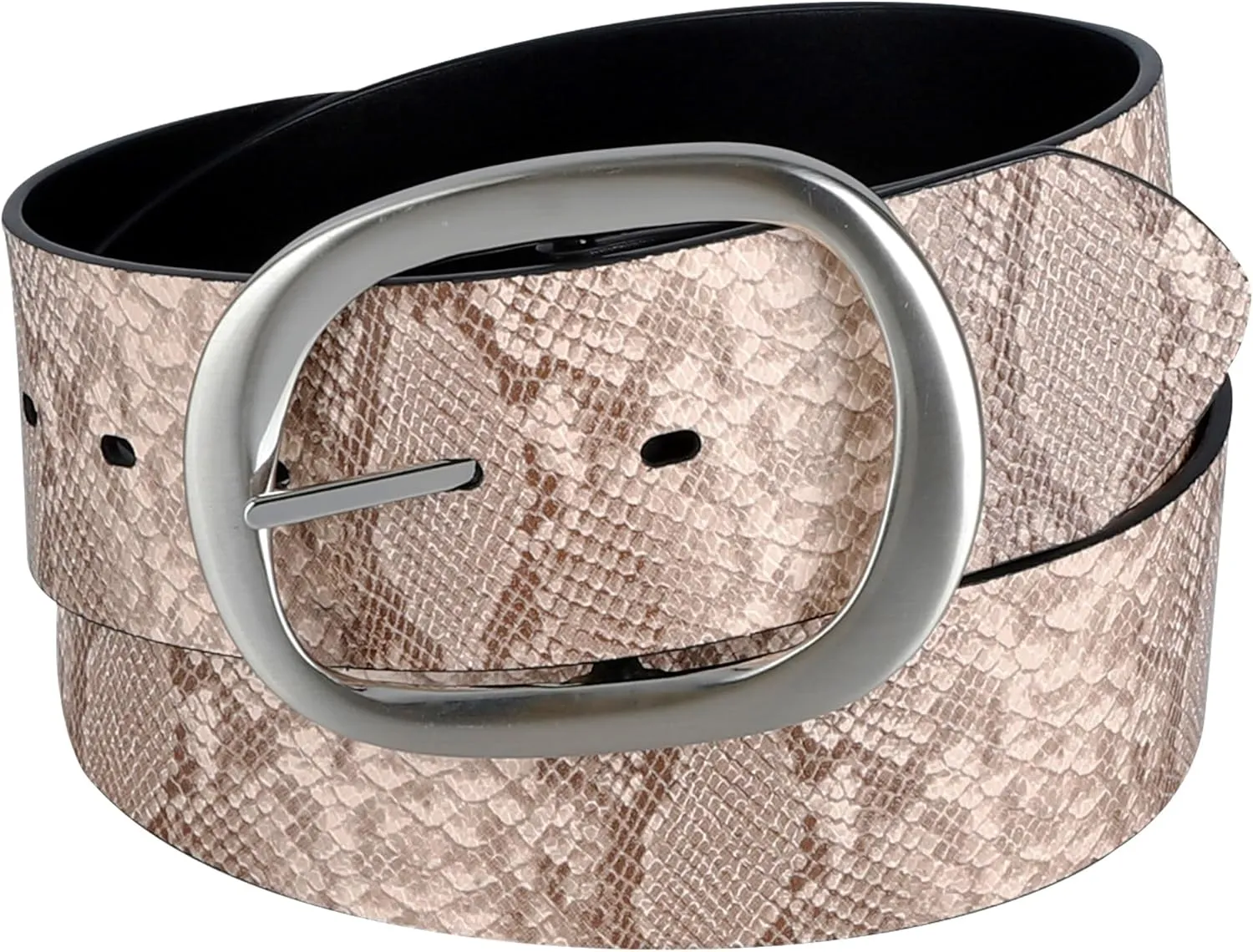 Calvin Klein Women's Two-in-One Flip-to-Reverse Statement Buckle Wide Fashion Reversible Belt (Regular & Plus Sizes)
