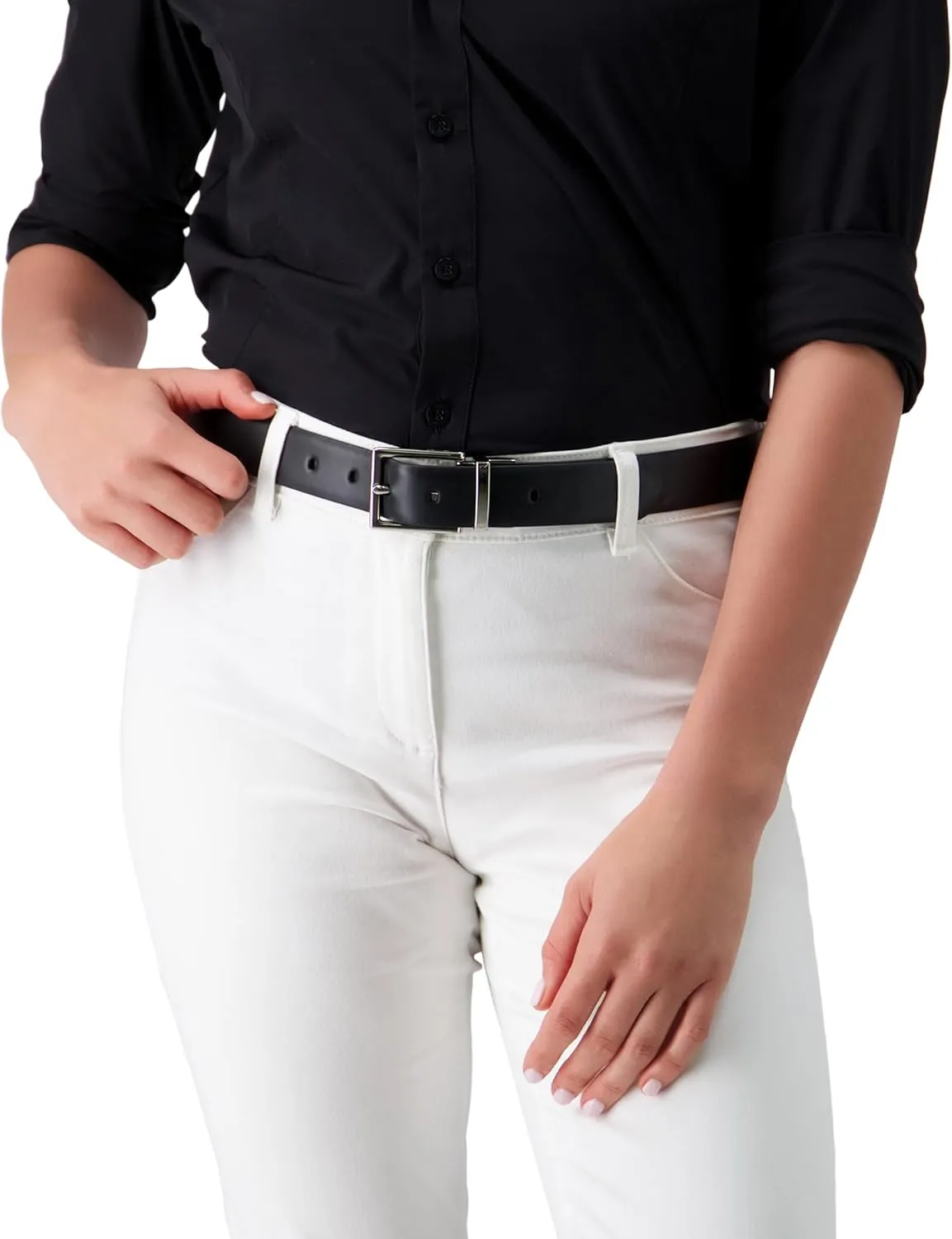 Calvin Klein Women's Two-in-One Reversible Dress Casual Belts for Jeans, Trousers and Dresses