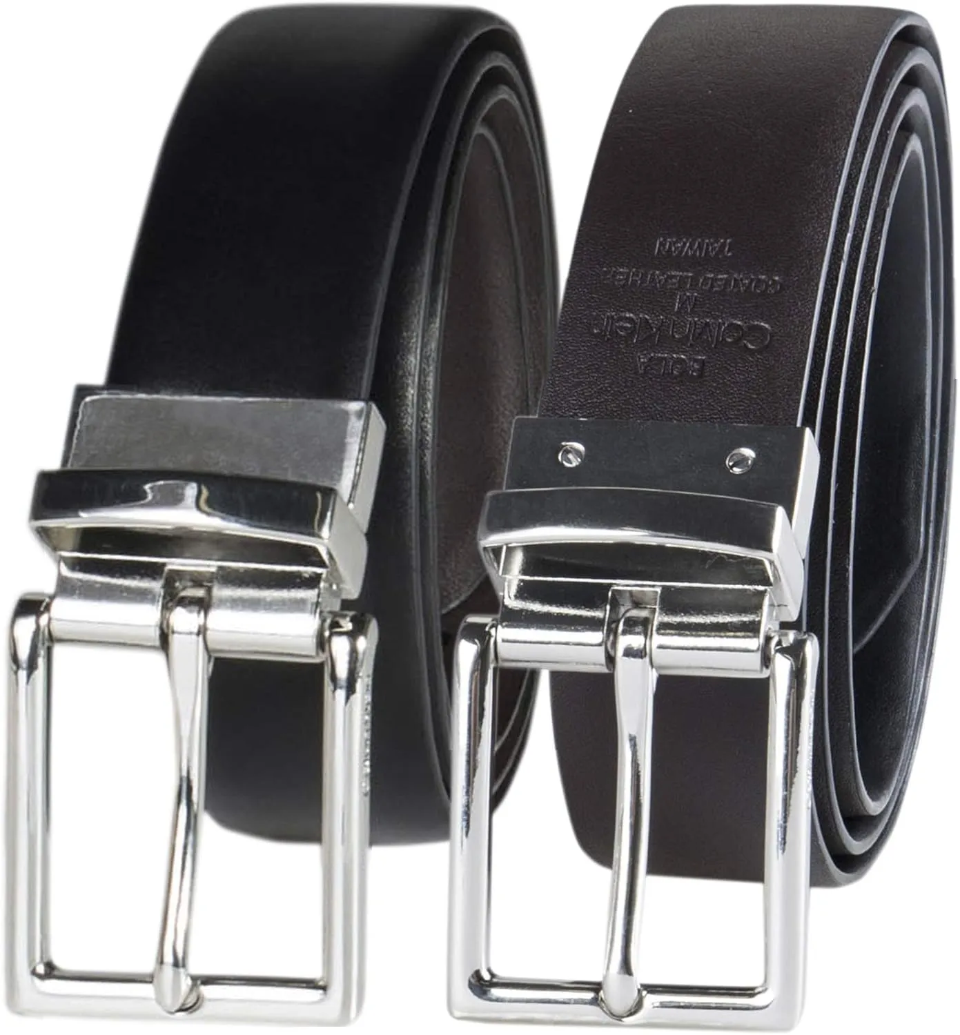 Calvin Klein Women's Two-in-One Reversible Dress Casual Belts for Jeans, Trousers and Dresses