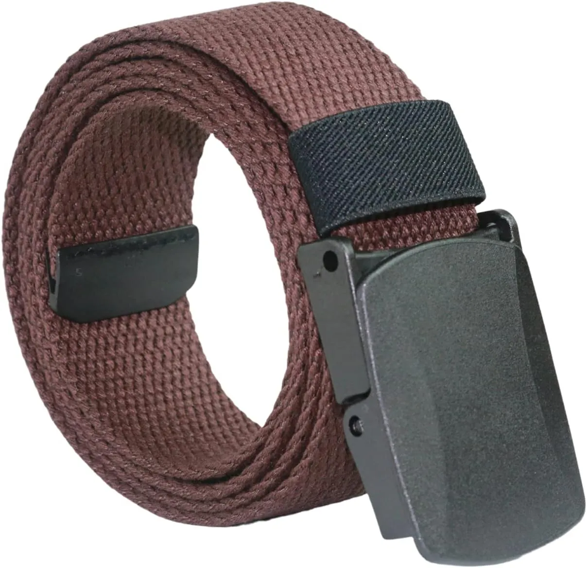 Canvas Military Tactical Men Waist Belt Plastic Buckle, Breathable, Metal Free Belt, No Metal,TSA Friendly