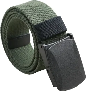 Canvas Military Tactical Men Waist Belt Plastic Buckle, Breathable, Metal Free Belt, No Metal,TSA Friendly