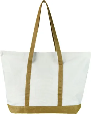 Canvas Tote Bag with External Pocket Extra Large Canvas Tote Bag Heavy Duty Grocery Shopping Bags Weekender Bag