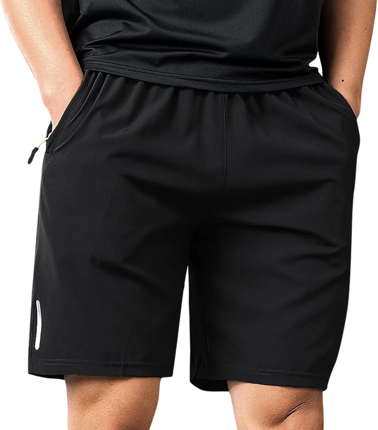 Casual Running Athletic Shorts for Men Zip Pockets Workout Gym Shorts Quick Dry Lightweight Active Sports Basketball Shortss