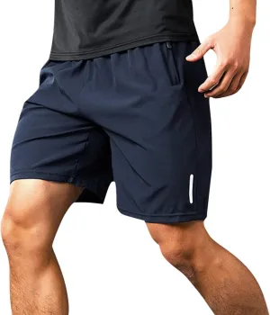 Casual Running Athletic Shorts for Men Zip Pockets Workout Gym Shorts Quick Dry Lightweight Active Sports Basketball Shortss