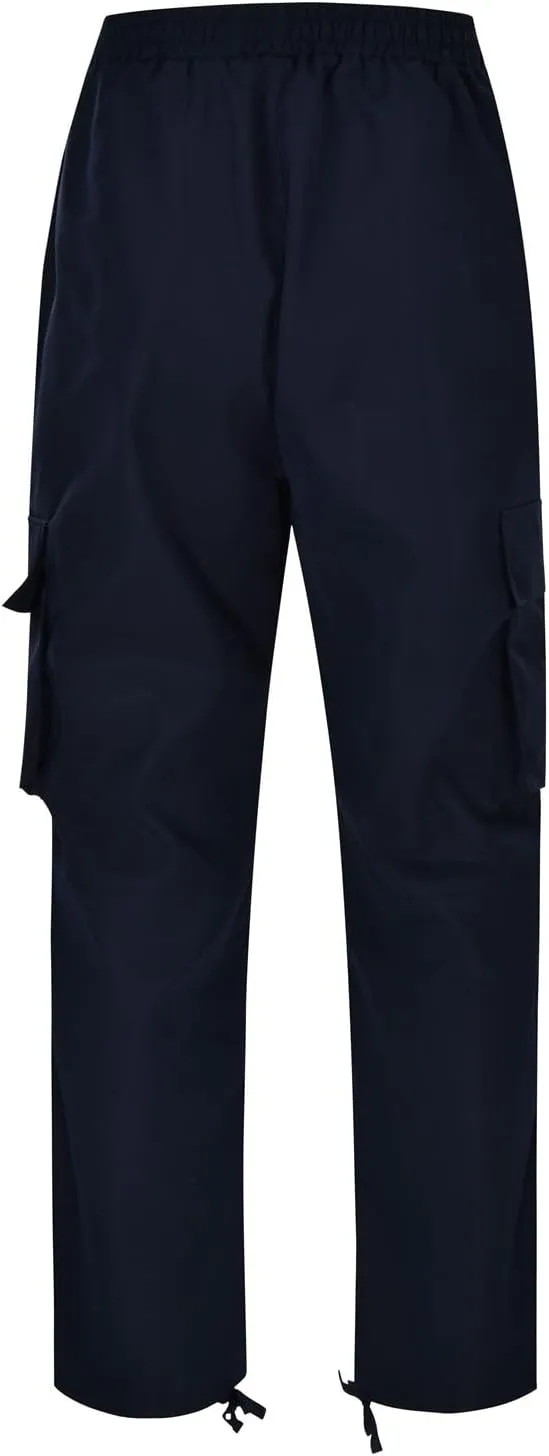 CRNTCEM Straight Cargo Pants for Men Outdoor Hiking Work Pants Elastic Waist Athletic Workout Chinos Casual Pants