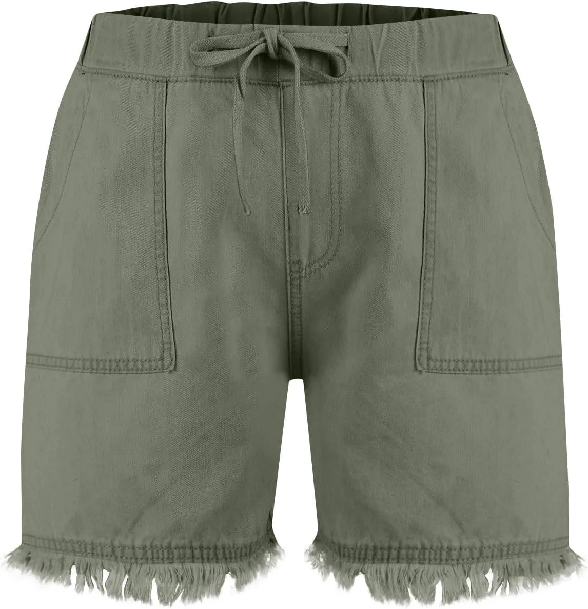 Denim Shorts Women High Waisted Stretch Drawstring Cut Off Jeans Shorts Baggy Comfy Cute Y2k Jean Shorts with Pockets