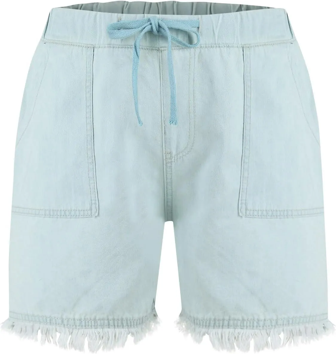 Denim Shorts Women High Waisted Stretch Drawstring Cut Off Jeans Shorts Baggy Comfy Cute Y2k Jean Shorts with Pockets