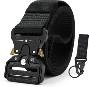 DOOPAI Tactical Belt for Men, 3Pack Military Nylon Web with Heavy Duty Quick Release Metal Buckle