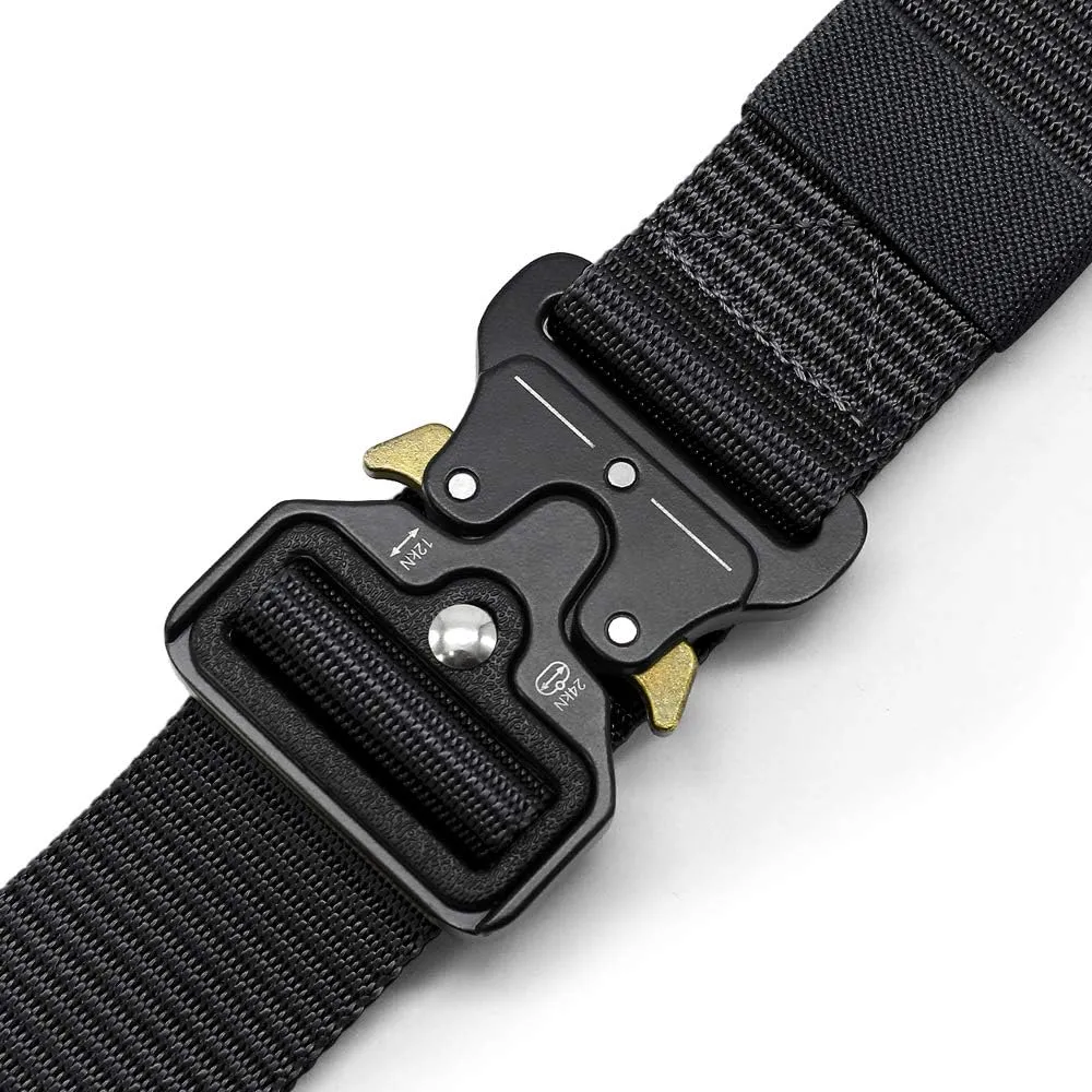 DOOPAI Tactical Belt for Men, 3Pack Military Nylon Web with Heavy Duty Quick Release Metal Buckle
