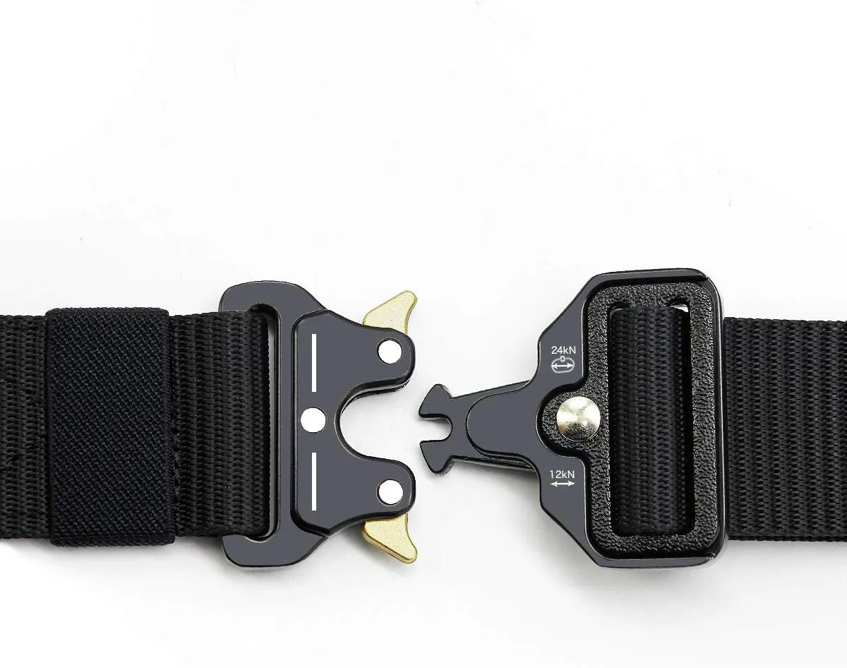 DOOPAI Tactical Belt for Men, 3Pack Military Nylon Web with Heavy Duty Quick Release Metal Buckle