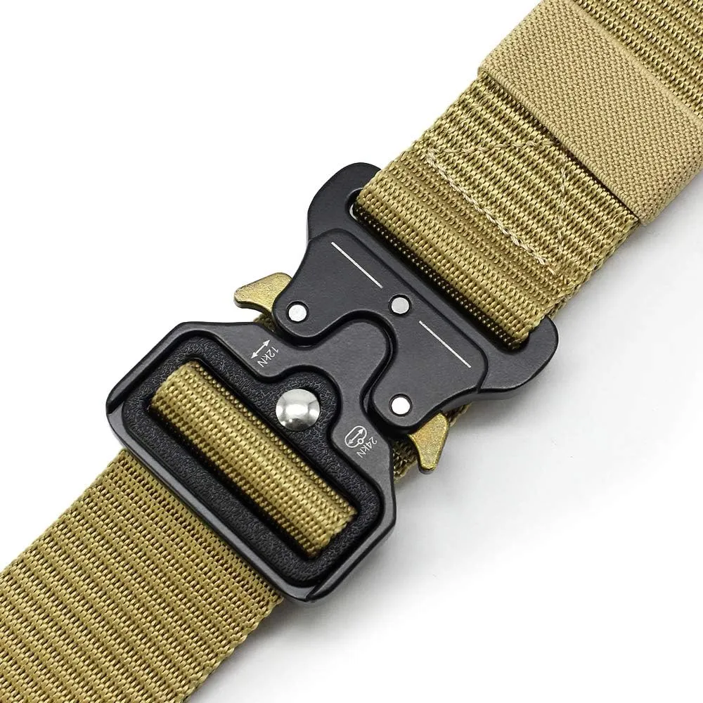 DOOPAI Tactical Belt for Men, 3Pack Military Nylon Web with Heavy Duty Quick Release Metal Buckle