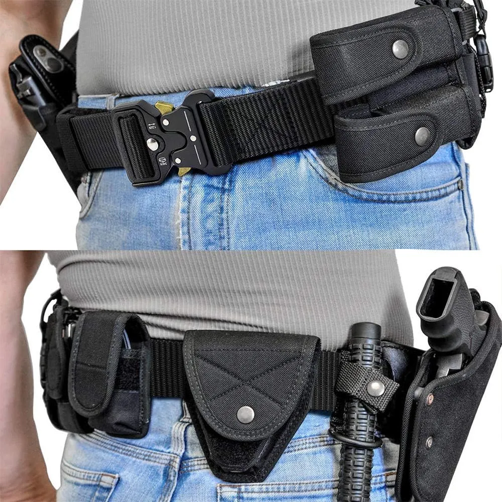DOOPAI Tactical Belt for Men, 3Pack Military Nylon Web with Heavy Duty Quick Release Metal Buckle