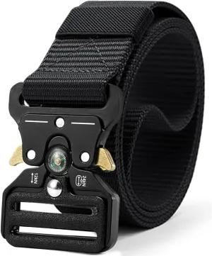 DOOPAI Tactical Belt for Men, 3Pack Military Nylon Web with Heavy Duty Quick Release Metal Buckle