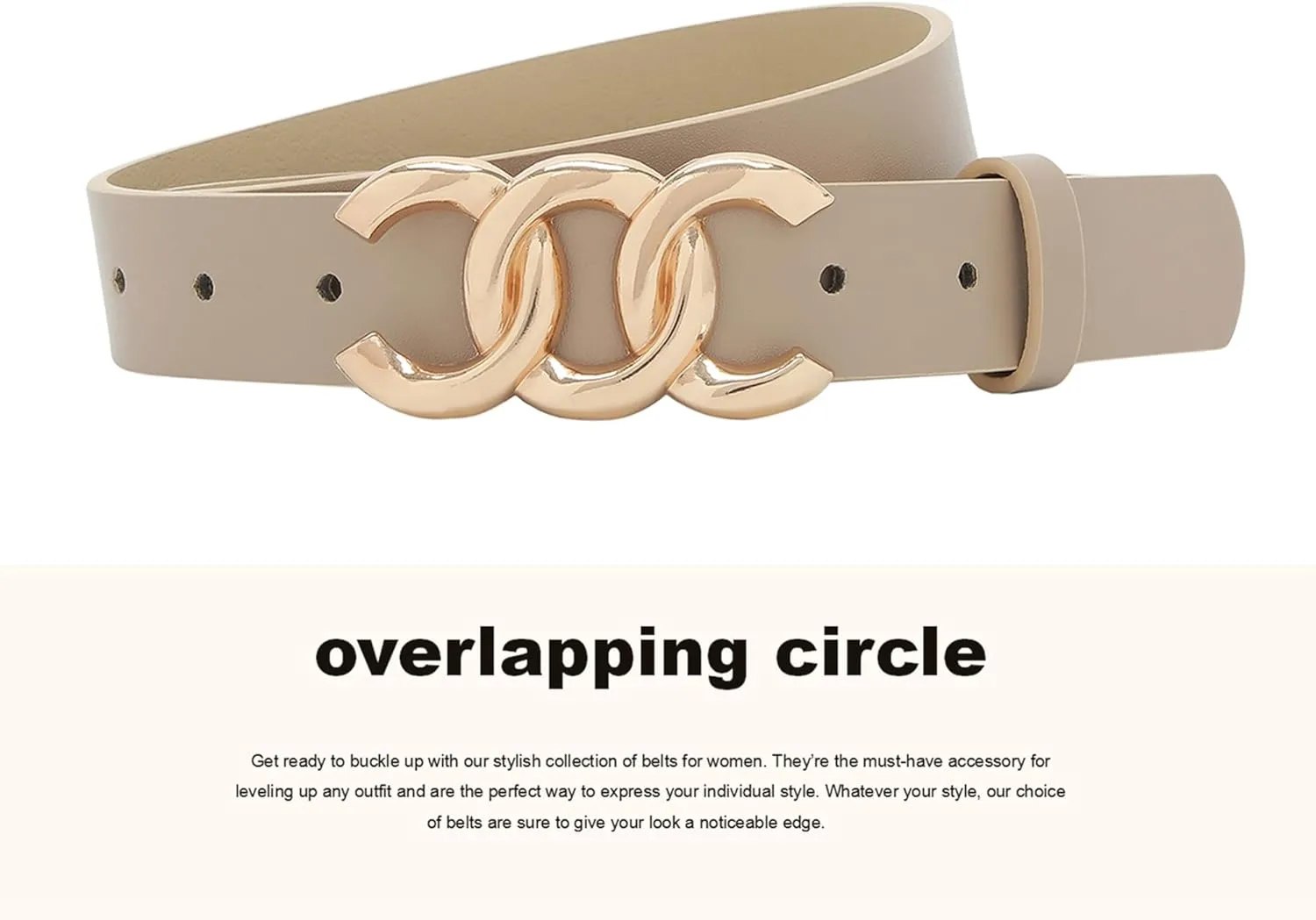 Earnda 2 Pack Women Belts for Jeans Dresses Fashion Gold Buckle Ladies Waist Belt Faux Leather Size up to 41 inch