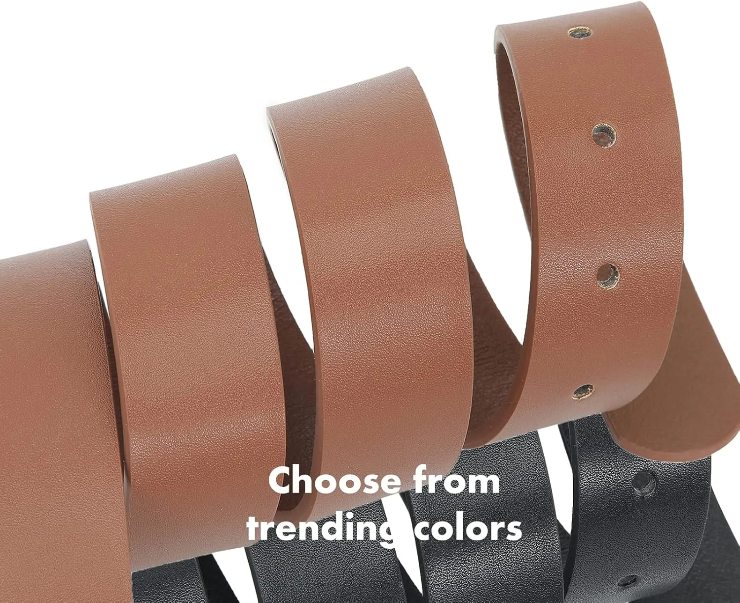 Earnda 2 Pack Women Belts for Jeans Dresses Fashion Gold Buckle Ladies Waist Belt Faux Leather Size up to 41 inch