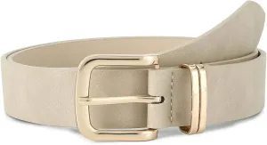 Earnda Women's Leather Belts for Jeans Dresses, Gold Buckle Casual Ladies Waist Belt 1.30" Width