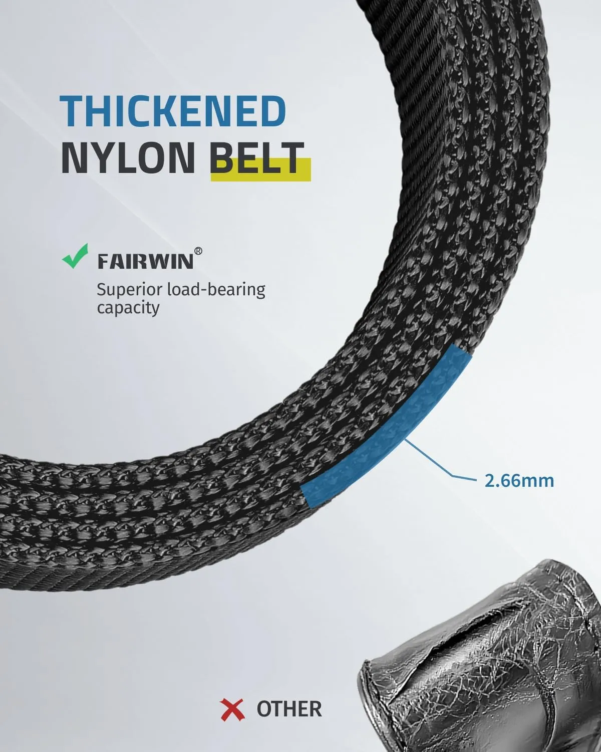 FAIRWIN Tactical Belt, Military Style Webbing Riggers Web Gun Belt with Heavy-Duty Quick-Release Metal Buckle