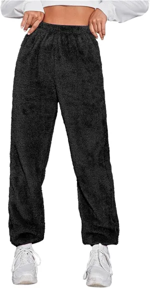 FZVYD Women's Velour Pants Soft Velvet Sweatpants Warm Straight Leg Athletic Track Casual Lounge Joggers Trousers 2025