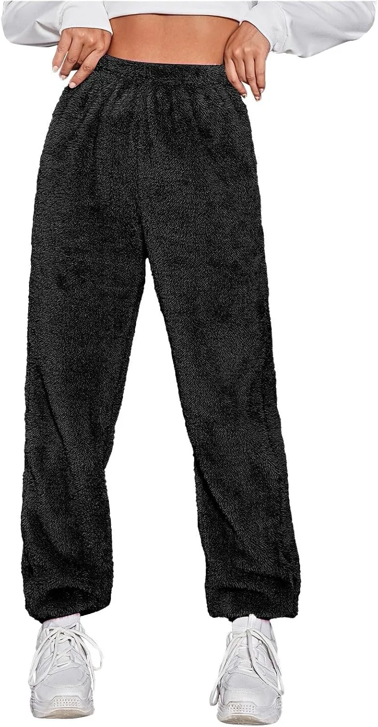 FZVYD Women's Velour Pants Soft Velvet Sweatpants Warm Straight Leg Athletic Track Casual Lounge Joggers Trousers 2025