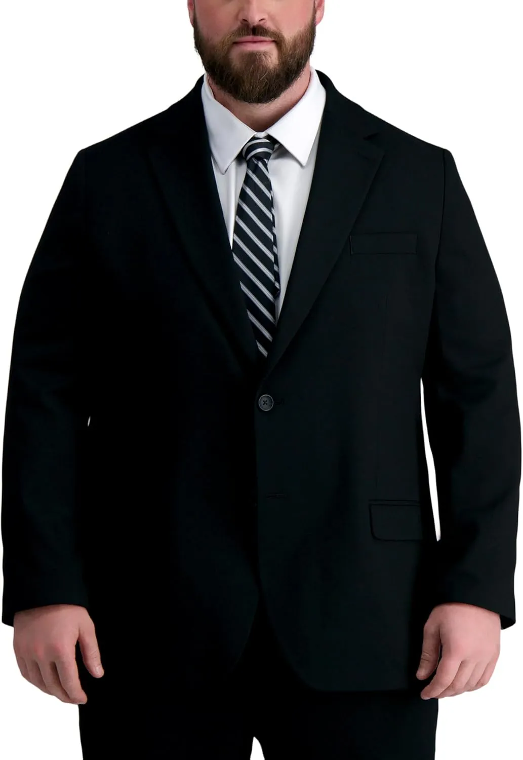Haggar Mens JMH Premium Stretch Tailored Fit Suit Separates - Pants and Jackets (Big & Tall Sizes)