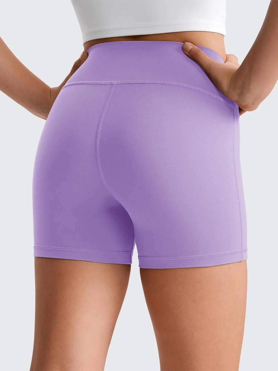 Haloumoning Girls Athletic Shorts Kids High Waisted Yoga Dance Biker Shorts Comfy Gymnastics Shorts 5-14Y