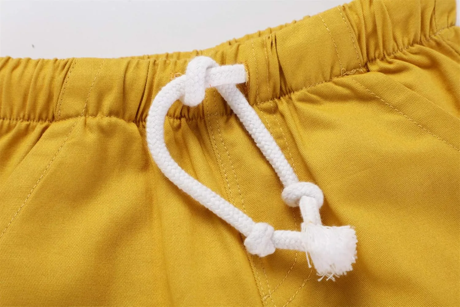 HILEELANG Toddler Boy Chino Shorts Summer Cotton Stretch Drawstring School Uniform Jogger Shorts 2 Pack