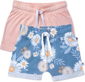 HonestBaby baby-girls Cuffed Short 100% Organic Cotton for Infant Baby and Toddler Girls
