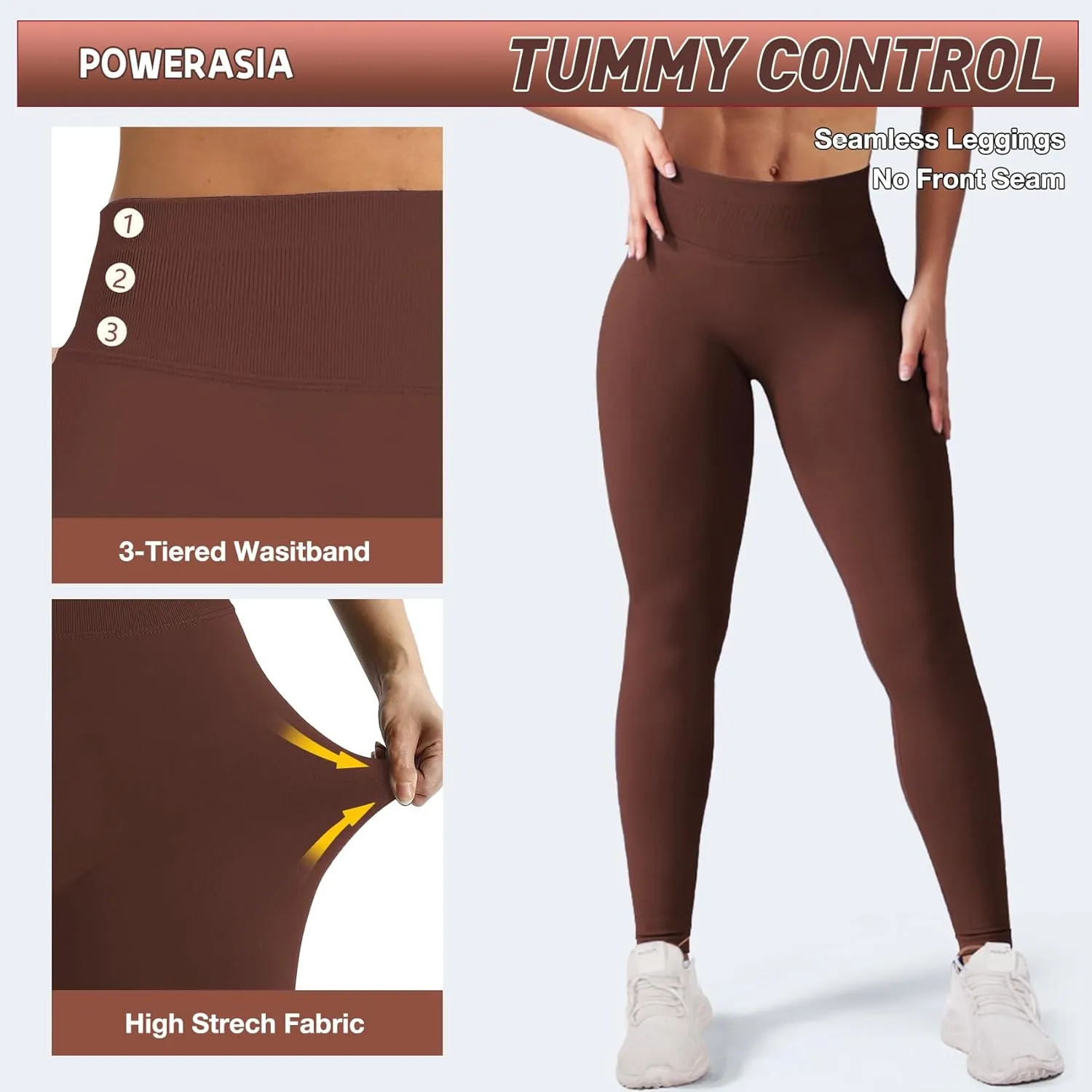 Impact Hidden Scrunch Butt Leggings for Women Mid Low Waist Gym Workout Legging Tummy Control Booty Lifting Yoga Pants