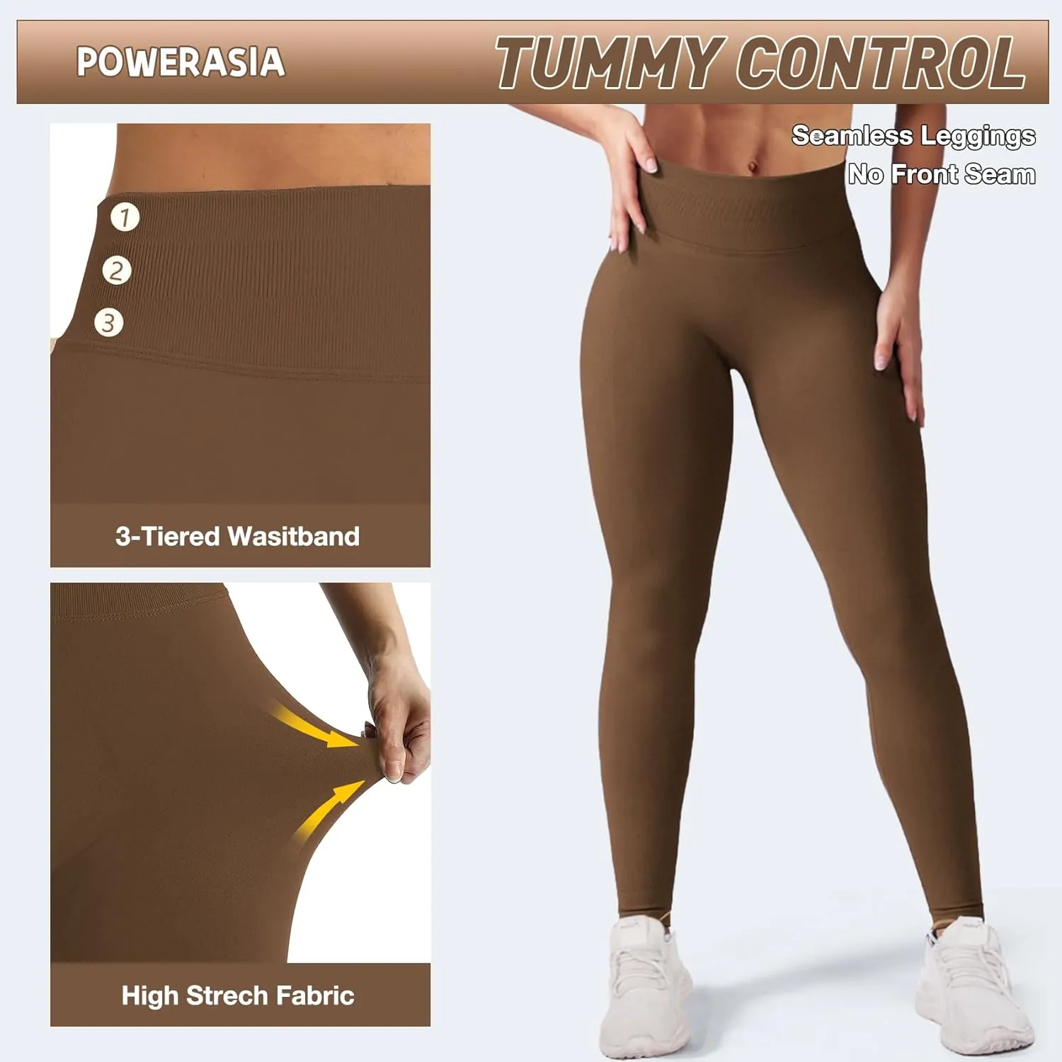 Impact Hidden Scrunch Butt Leggings for Women Mid Low Waist Gym Workout Legging Tummy Control Booty Lifting Yoga Pants