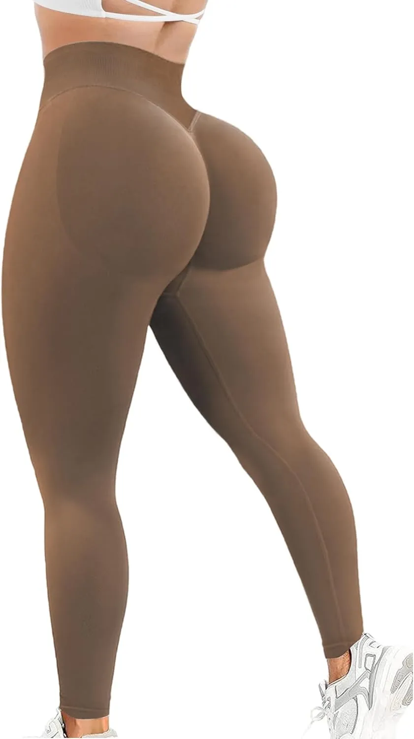 Impact Hidden Scrunch Butt Leggings for Women Mid Low Waist Gym Workout Legging Tummy Control Booty Lifting Yoga Pants